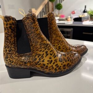 Leopard Print Ankle Boots